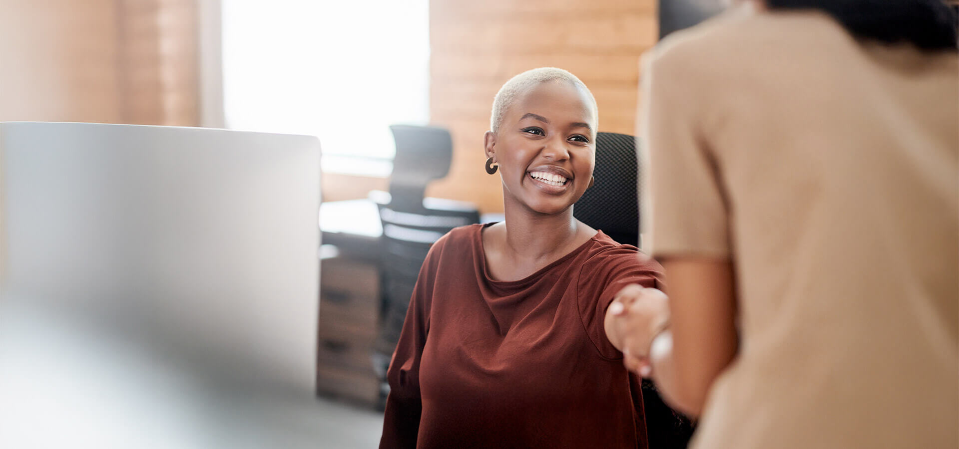 Black Women Shaking Hands
